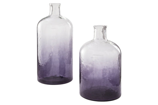 Maleah Purple Vase (Set of 2) - A2000322 - Gate Furniture