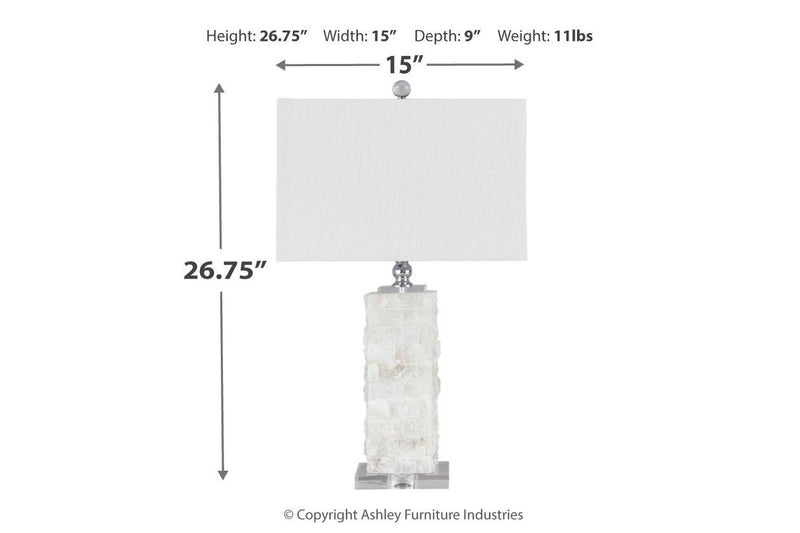 Malise White Table Lamp - Gate FurnitureTable Lamp