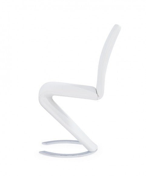 Malone White Glass Top Table & PU Chair Dining Set - Gate FurnitureDining Room Set