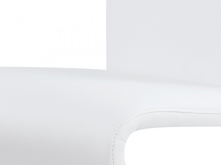 Malone White Glass Top Table & PU Chair Dining Set - Gate FurnitureDining Room Set