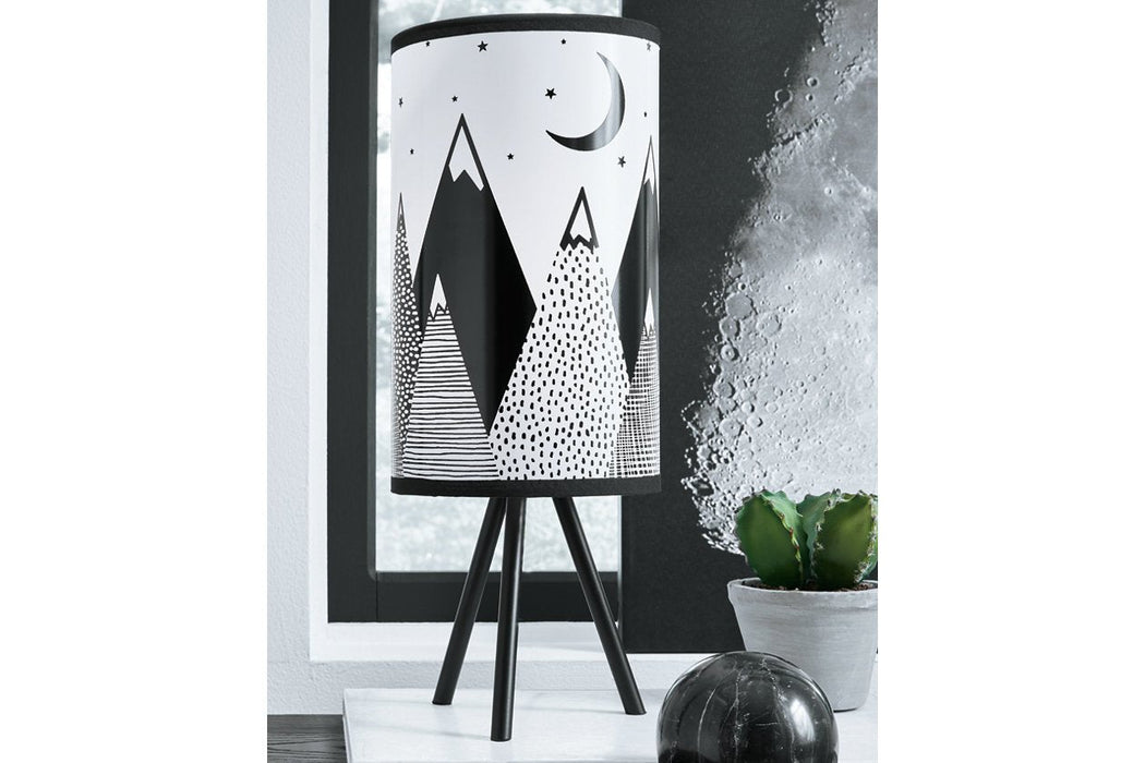 Manu White/Black Table Lamp - L857834 - Gate Furniture