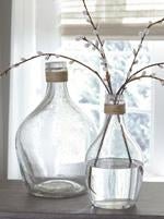 Marcin Clear Vase (Set of 2) - Gate FurnitureVase