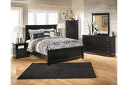 Maribel Black One Drawer Nightstand - Gate FurnitureNightstand