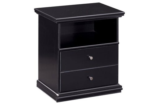Maribel Black One Drawer Nightstand - Gate FurnitureNightstand