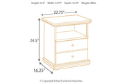 Maribel Black One Drawer Nightstand - Gate FurnitureNightstand