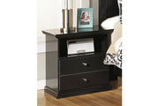 Maribel Black One Drawer Nightstand - Gate FurnitureNightstand