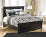 Maribel Black Queen Panel Bed - Gate Furniture