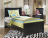 Maribel Black Twin Panel Bed - Gate Furniture