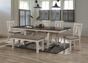 Maribelle Chalk/Gray Extendable Dining Set - Gate FurnitureDining Room Set
