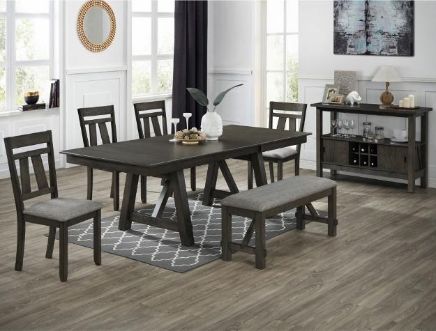 Maribelle Gray-Brown Extendable Dining Room Set - Gate Furniture