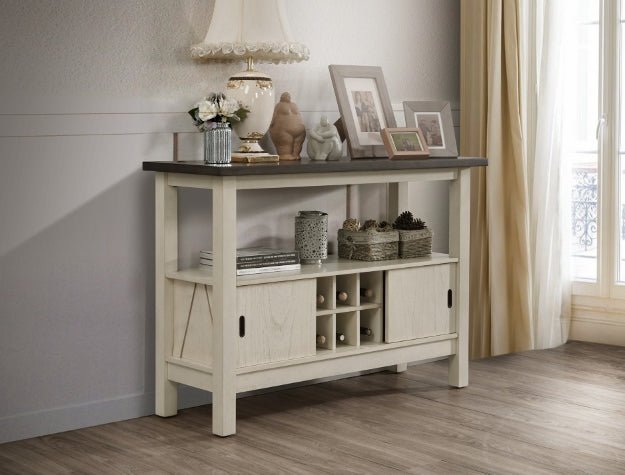 Maribelle Server Chalk Warm Grey - Gate Furniture