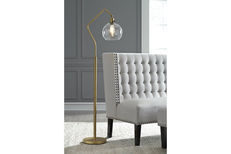 Marilee Antique Brass Finish Floor Lamp - Gate FurnitureFloor Lamps