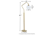 Marilee Antique Brass Finish Floor Lamp - Gate FurnitureFloor Lamps