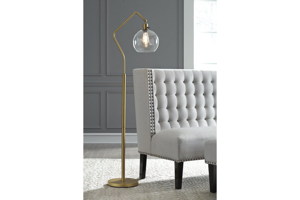 Marilee Antique Brass Finish Floor Lamp - L207151 - Gate Furniture