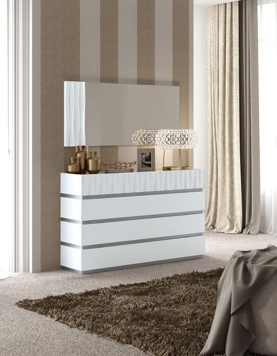 Marina Dresser/ Mirror White Set - Gate Furniture