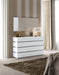Marina Dresser/ Mirror White Set - Gate Furniture