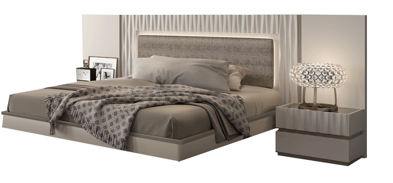 Marina Taupe Bed Queen - Gate Furniture