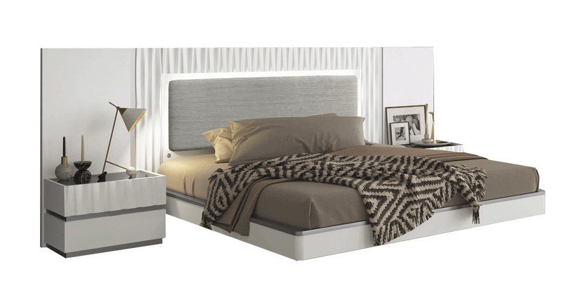 Marina White Bed Queen - Gate Furniture