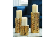 Marisa Gold Finish Candle Holder (Set of 2) - Gate FurnitureOther Products