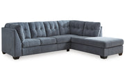 Marleton Denim 2 - Piece Sleeper Sectional with Chaise - Gate FurnitureSleeper Sectional