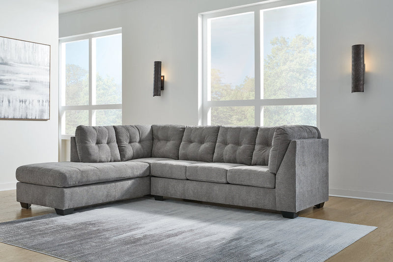 Marleton Gray 2 - Piece Sectional with Chaise - Gate FurnitureSectional