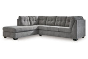 Marleton Gray 2 - Piece Sectional with Chaise - Gate FurnitureSectional