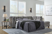 Marleton Gray 2 - Piece Sleeper Sectional with Chaise - Gate FurnitureSleeper Sectional