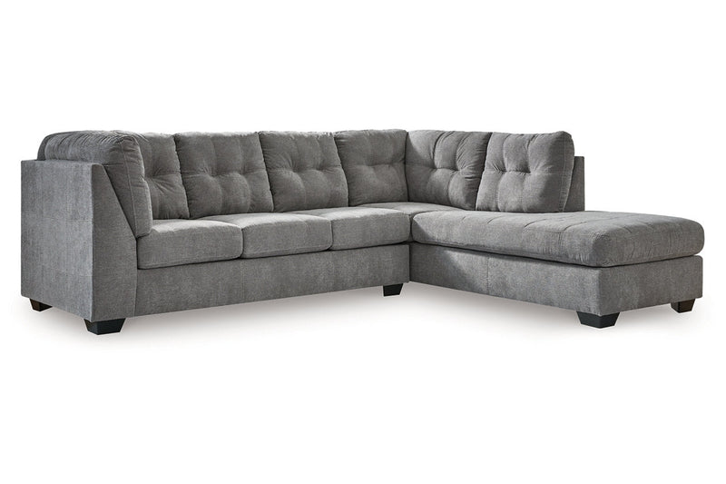 Marleton Gray 2 - Piece Sleeper Sectional with Chaise - Gate FurnitureSleeper Sectional