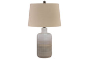 Marnina Taupe Table Lamp (Set of 2) - Gate FurnitureTable Lamp Pair