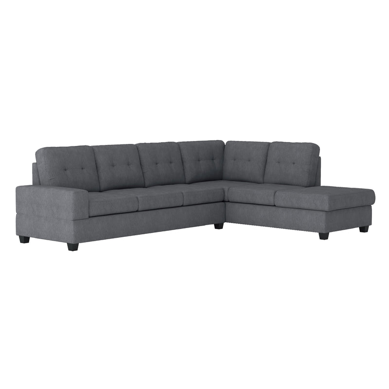 Maston Dark Gray Reversible Sectional - Gate FurnitureSectional