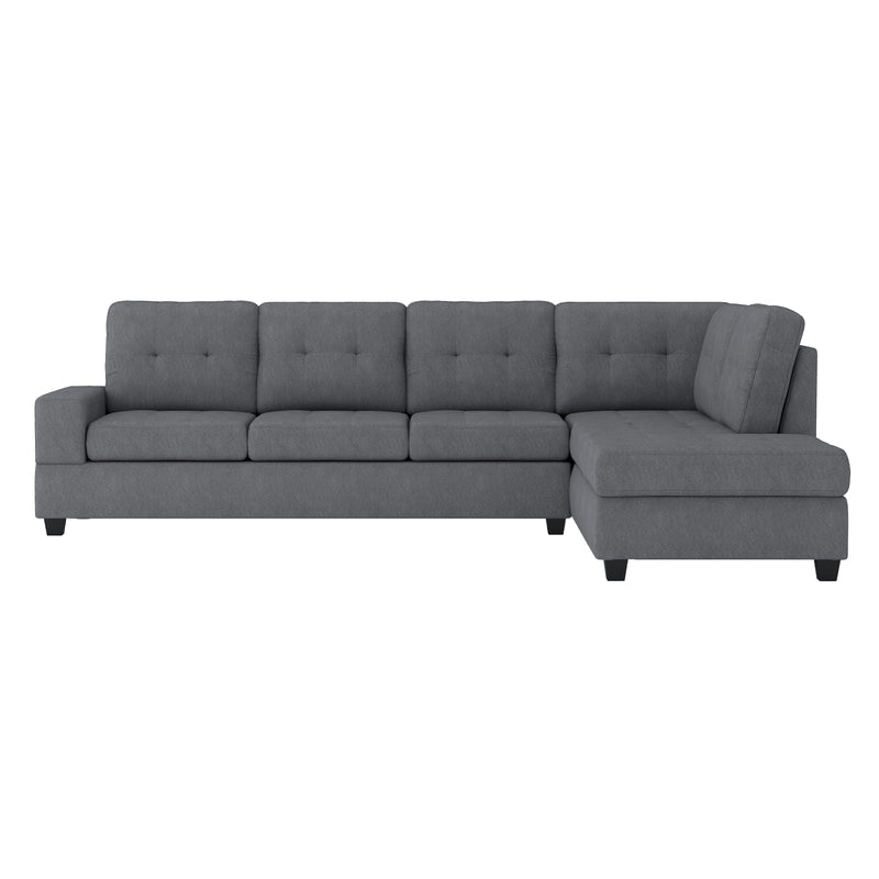 Maston Dark Gray Reversible Sectional - Gate FurnitureSectional