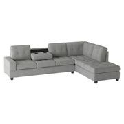 Maston Light Gray Reversible Sectional - Gate FurnitureSectional