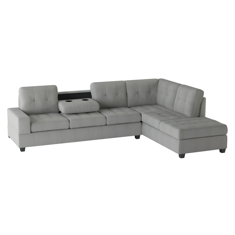 Maston Light Gray Reversible Sectional - Gate FurnitureSectional