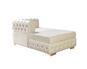 Matilda Ivory Velvet Double Chaise Sectional - Gate FurnitureSectional