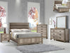 Matteo Light Brown King Panel Bed - Gate Furniture