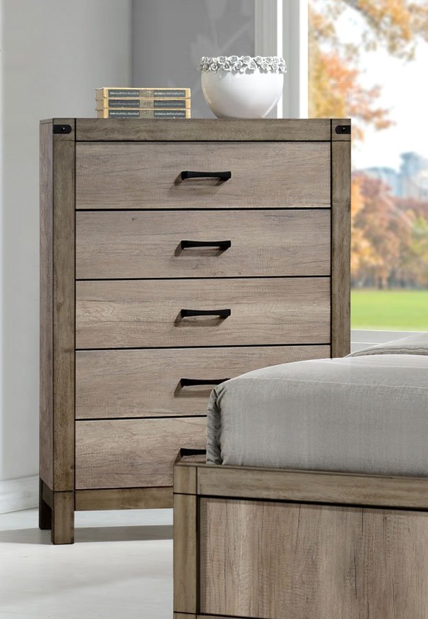 Matteo Light Brown Panel Bedroom Set - Gate FurnitureBedroom Set