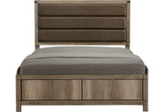 Matteo Light Brown Queen Panel Bed - Gate FurnitureQueen Bed