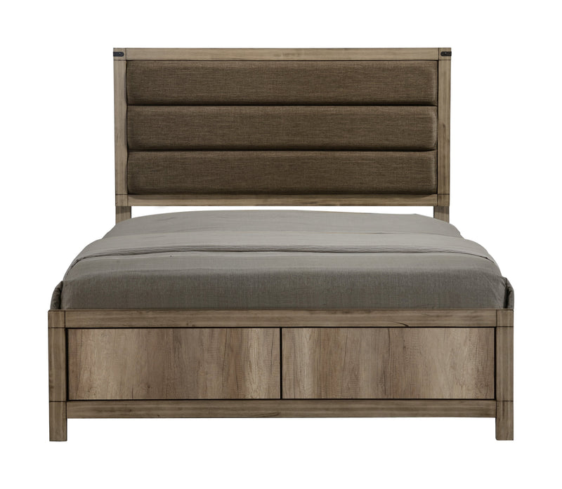 Matteo Melamine Queen Upholstered Panel Bed - Gate FurnitureQueen Bed