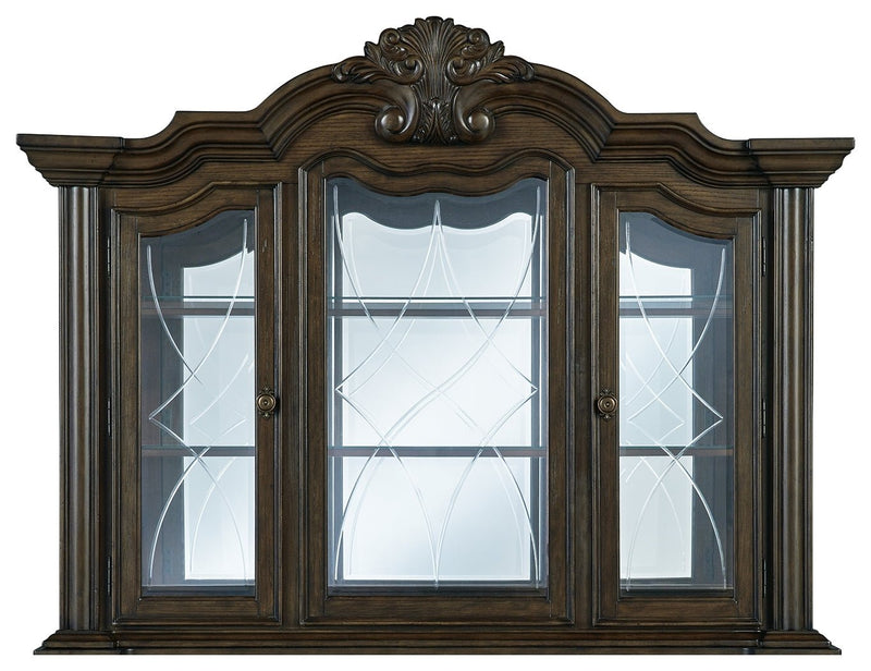 Maylee Dark Brown Dining Hutch - D947-81