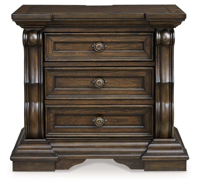 Maylee Dark Brown Nightstand - B947-93