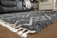 Maysel Charcoal/White 7'10" x 9'10" Rug - R404611 - Gate Furniture