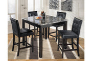Maysville Black Counter Height Dining Table and Bar Stools (Set of 5) - Gate FurnitureDining Room Set