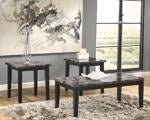 Maysville Black Table (Set of 3) - Gate FurnitureOccasional Table Set
