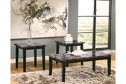 Maysville Black Table (Set of 3) - Gate FurnitureOccasional Table Set