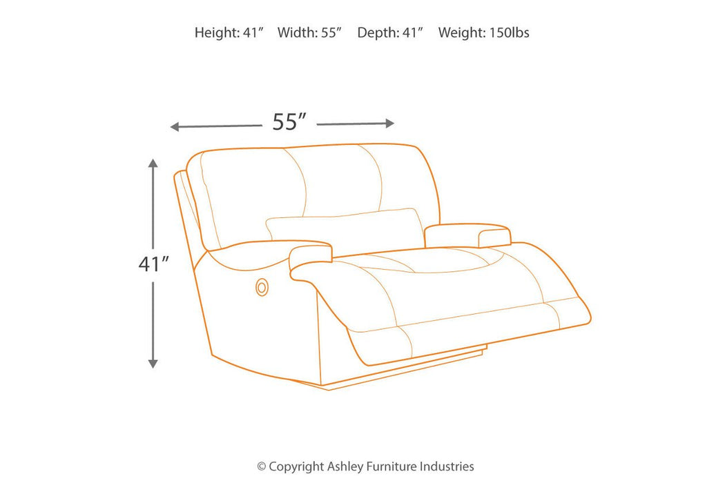 McCaskill Gray Oversized Recliner - U6090052 - Gate Furniture