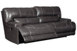 McCaskill Gray Power Reclining Sofa - U6090047 - Gate Furniture