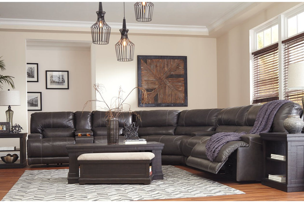 McCaskill Gray Reclining Sofa - U6090081 - Gate Furniture
