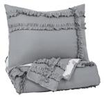 Meghdad Gray/White 2-Piece Twin Comforter Set - Q426001T - Gate Furniture