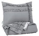 Meghdad Gray/White 2-Piece Twin Comforter Set - Q426001T - Gate Furniture