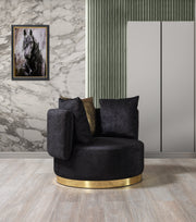 Michelle Black Velvet Chair - MICHELLE BK-CH